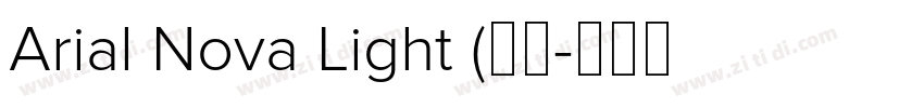 Arial Nova Light (标题字体转换